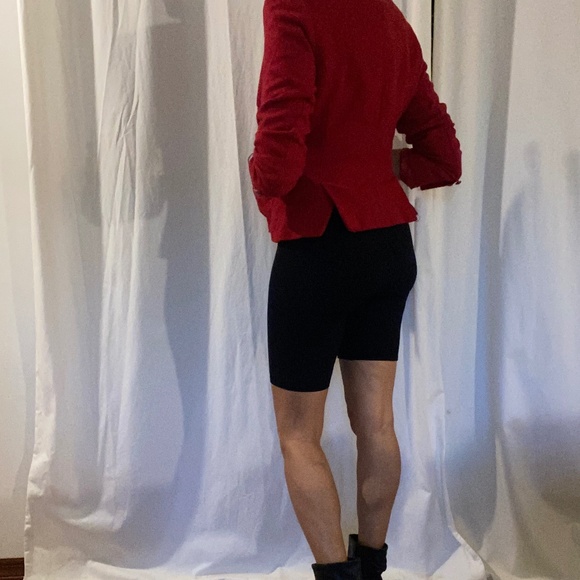 100% soft wool bright red mini blazer - Picture 3 of 4